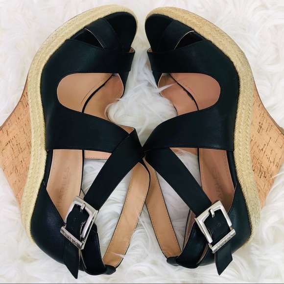 Charles David Belfast Strappy Wedge Sandal Cork 10 - Picture 5 of 6